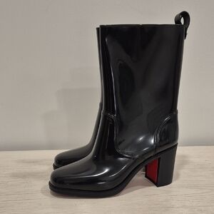 Christian Louboutin Black and Red Women's Boots